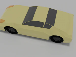 lowpoly sportcar 3D Model