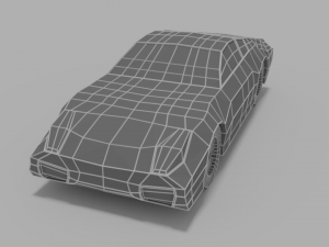 lowpoly sportcar Modello 3D