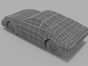 lowpoly sportcar Modello 3D