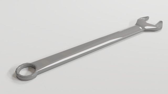 metal wrench 3D 模型 .c4d .max .obj .3ds .fbx .stl .blend 