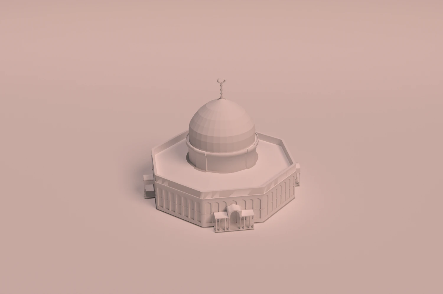 al-aqsa 3D Model .c4d .max .obj .3ds .fbx .stl .blend 