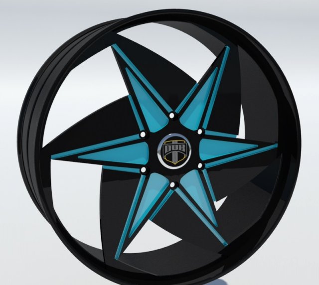dub wheel Modello 3D .c4d .max .obj .3ds .fbx .stl .blend