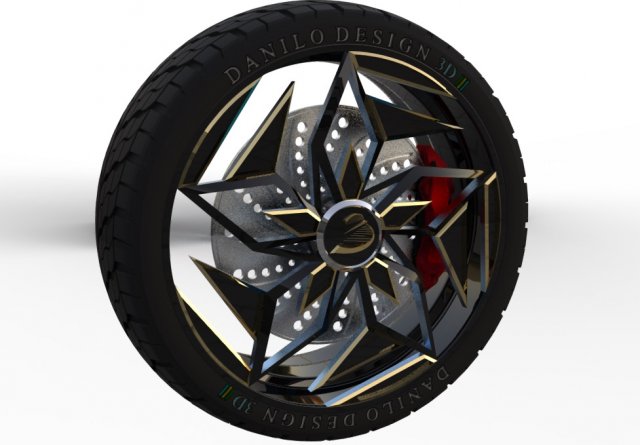 my wheel concept 3d 3D Model .c4d .max .obj .3ds .fbx .stl .blend 