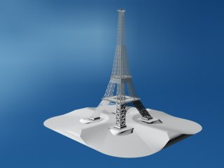 eiffel 3D Модель .c4d .max .obj .3ds .fbx .stl .blend 