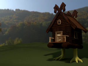 cabana com pernas de frango Modelo 3D