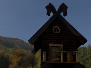 hut on chicken legs Modèle 3D