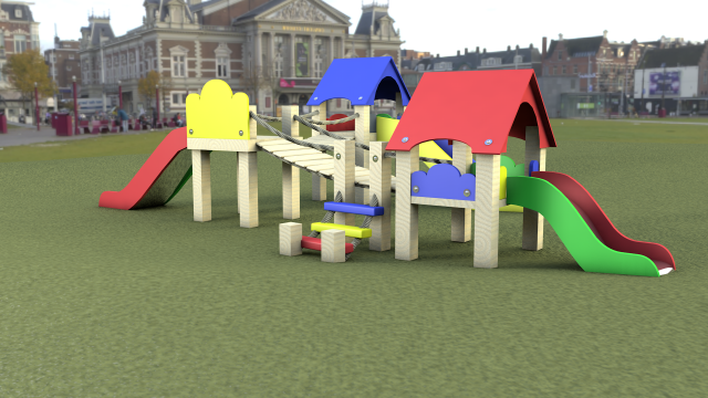children playground childrens attraction 3D Model .c4d .max .obj .3ds .fbx .stl .blend 