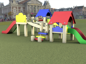 children playground childrens attraction Model 3D
