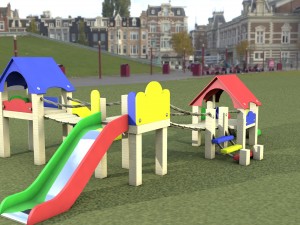 children playground childrens attraction 3D Model