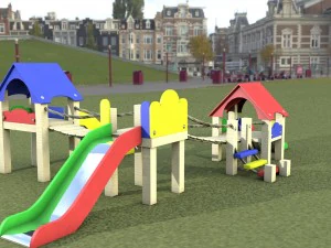 children playground childrens attraction 3D Model