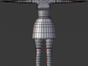 toony cartoon female character 3D Modell