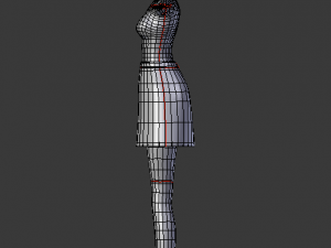toony cartoon female character 3D Modell