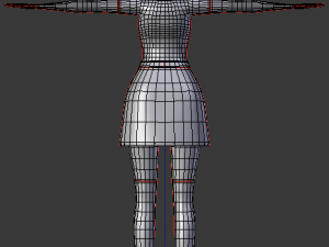 toony cartoon female character 3D Modell