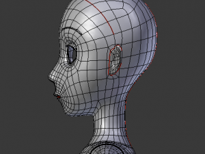 toony cartoon female character 3D Modell