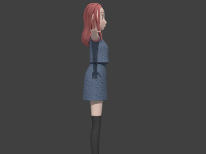 toony cartoon female character 3D Modell