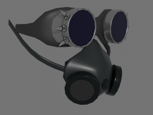 cybergoth cartoon female character Model 3D