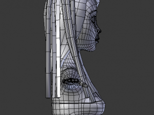 cybergoth cartoon female character Model 3D