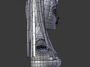 cybergoth cartoon female character 3D Model