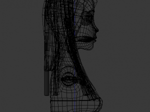 cybergoth cartoon female character Model 3D