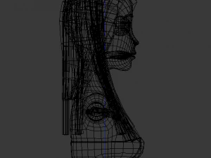 cybergoth cartoon female character 3D Model