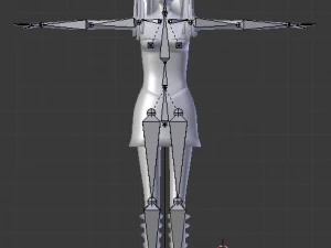 cybergoth cartoon female character 3D Model