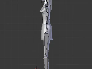 cybergoth cartoon female character 3D Model