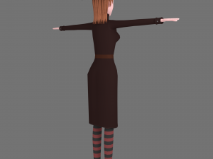 witch cartoon female character 3D Model