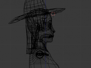 witch cartoon female character 3D Model