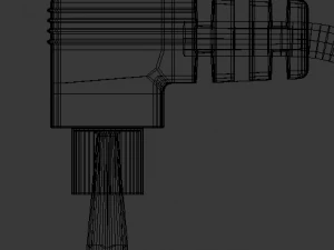 tester m838 model high-poly and low-poly versions 3D Model