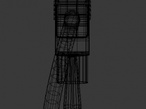 tester m838 model high-poly and low-poly versions 3D Model