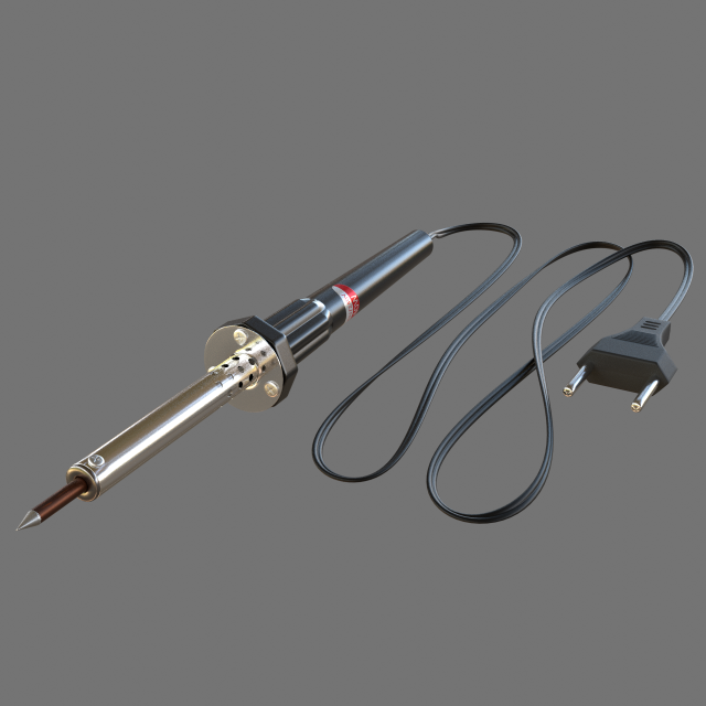 soldering iron Modelo 3D .c4d .max .obj .3ds .fbx .stl .blend 