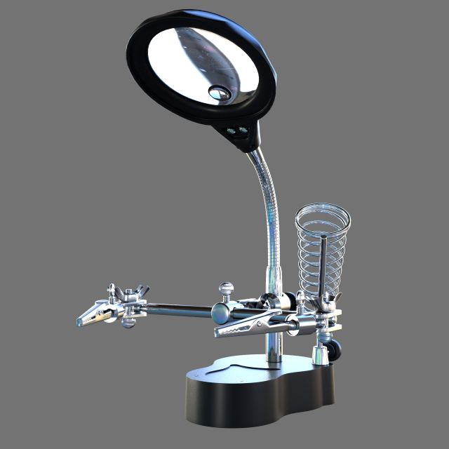 third hand for soldering 3D Model .c4d .max .obj .3ds .fbx .stl .blend 