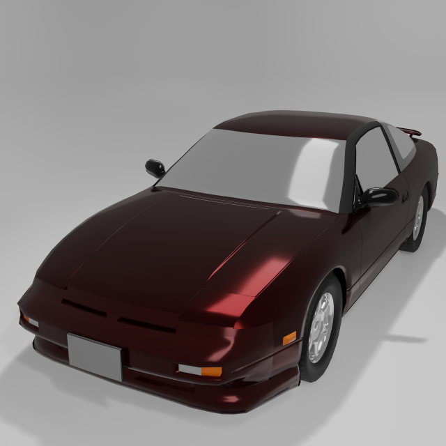 nissan 180sx 3D Model .c4d .max .obj .3ds .fbx .stl .blend 