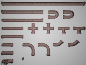 pipes set 3D Model