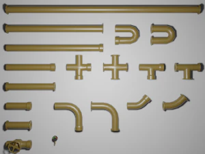 pipes set 3D Model