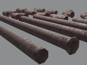 pipes set 3D Model