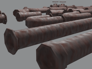 pipes set Model 3D