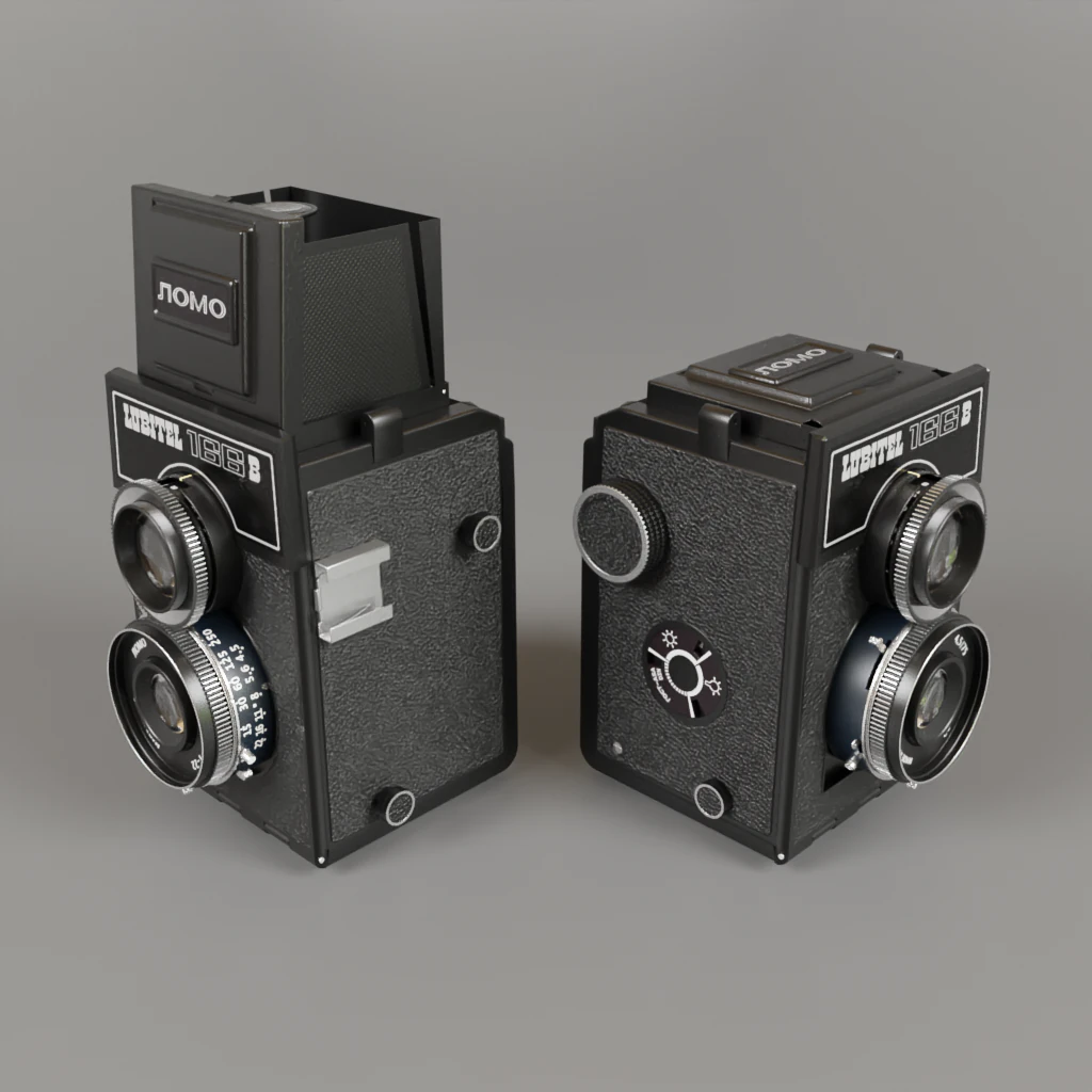 lubitel 166b photocamera 3D Model .c4d .max .obj .3ds .fbx .stl .blend