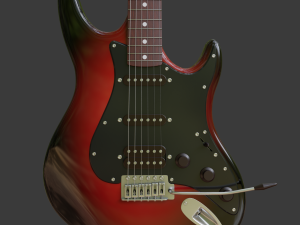 electric guitar v2 Modelo 3D
