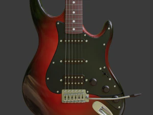 electric guitar v2 3D Model