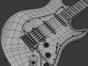 electric guitar v2 Modelo 3D