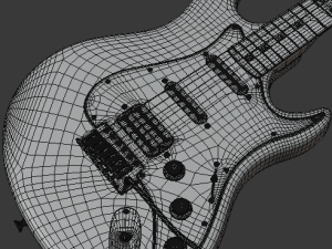 electric guitar v2 Modelo 3D