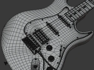 electric guitar v2 3D Model