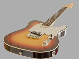 electric guitar telecaster 3D Model