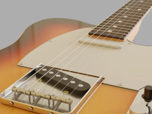electric guitar telecaster 3D Model