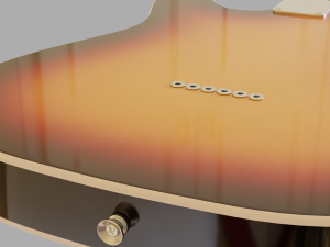 electric guitar telecaster 3D 模型