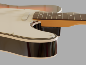 electric guitar telecaster 3D 模型