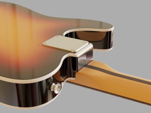 electric guitar telecaster 3D 模型