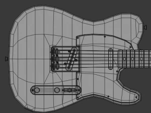 electric guitar telecaster 3D Model