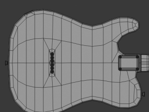 electric guitar telecaster 3D 模型